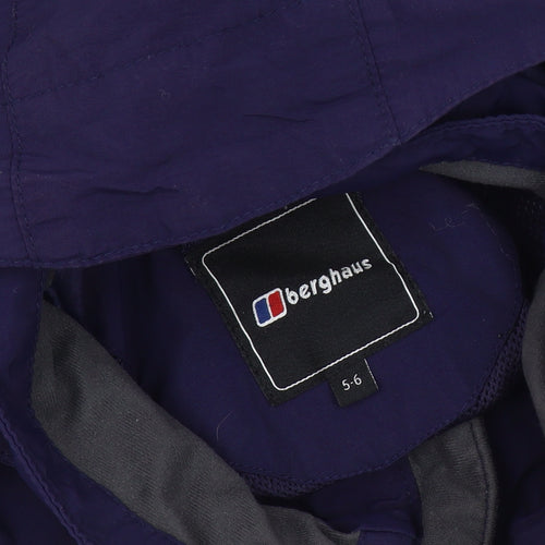 Berghaus Girls Blue Parka Jacket 5-6 Yrs Hooded Autumn