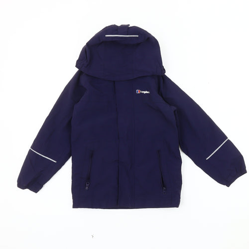 Berghaus Girls Blue Parka Jacket 5-6 Yrs Hooded Autumn