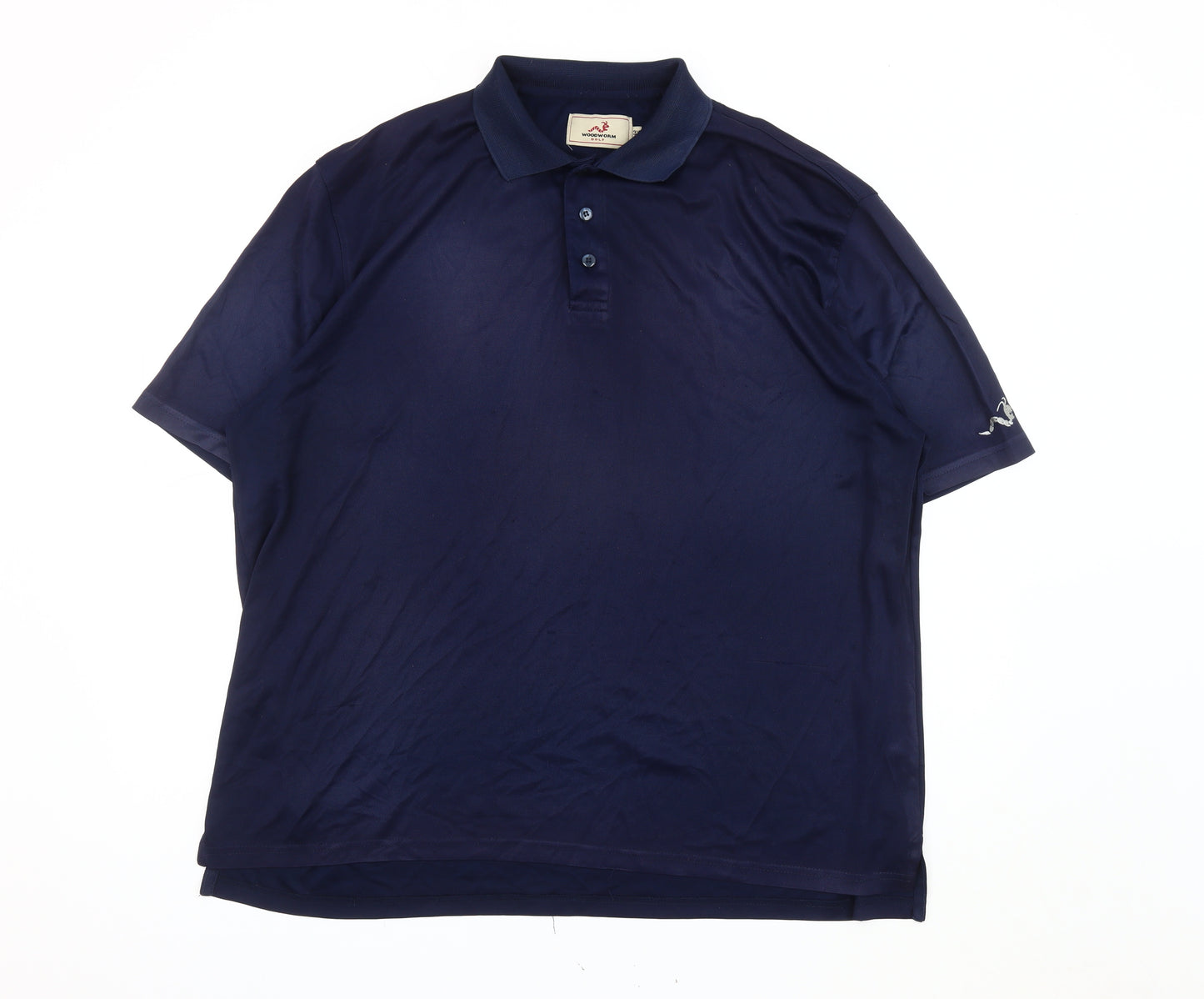 Woodworm Men's Blue 3XL Polo Golf Shirt
