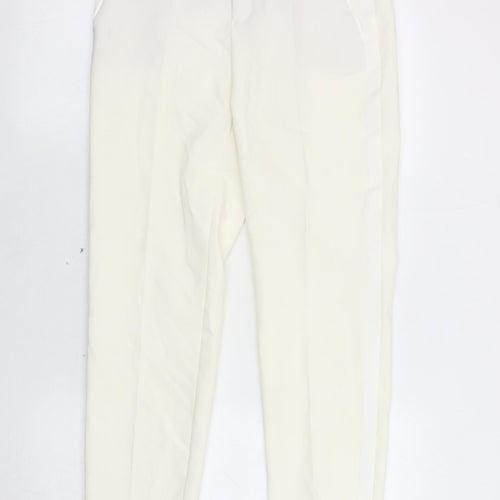 Zara Women's Ivory Trousers, Size S - Stylish & Versatile