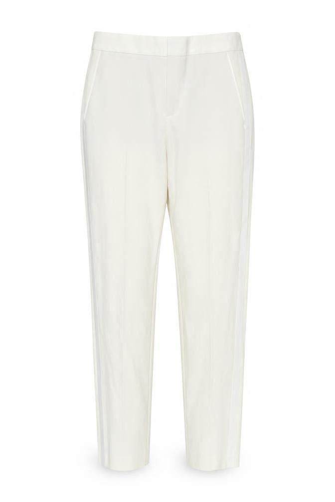 Front view of Zara Women's Ivory Trousers, size S, - Stylish & Versatile