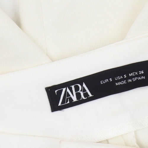 Zara Women's Ivory Trousers, Size S - Stylish & Versatile