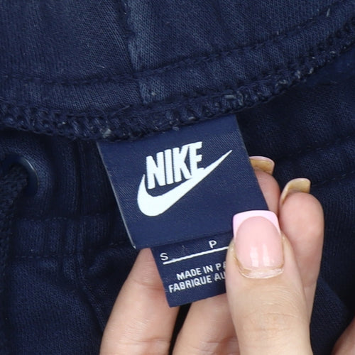 Nike Men's Blue Jogger Trousers - Size S, Elastic Waist