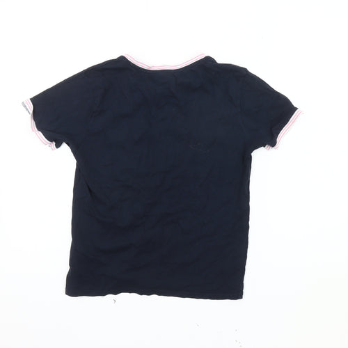 Jack Wills Women Blue Ringer T-Shirt Size 14
