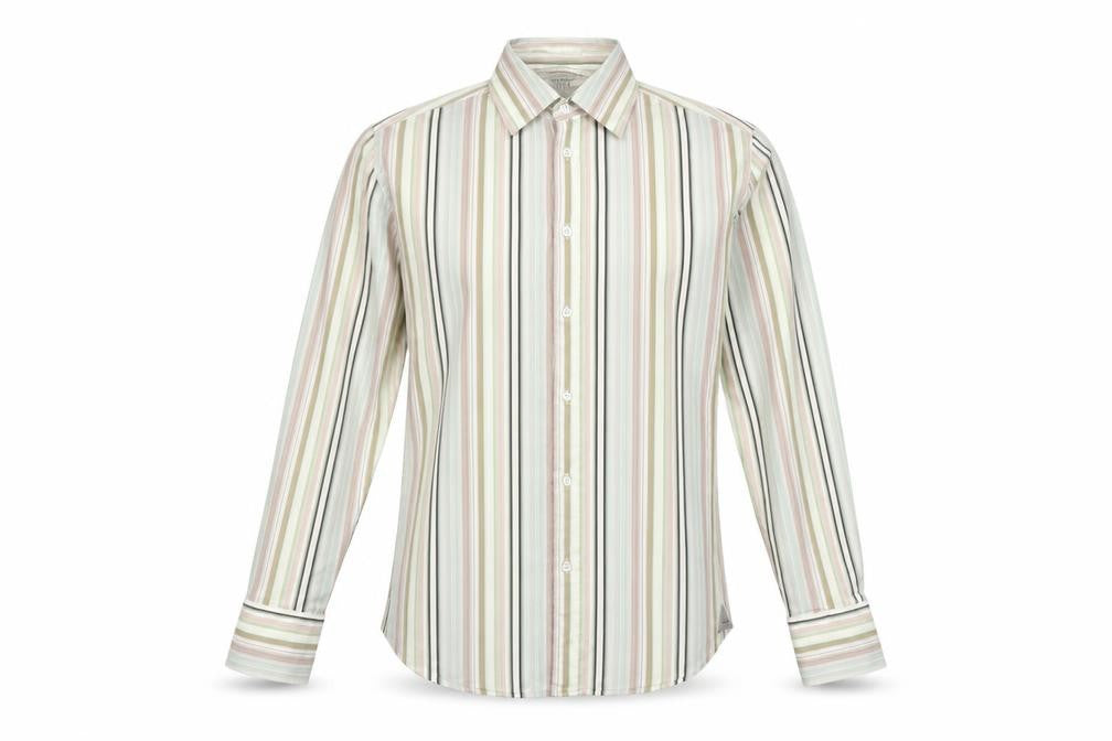 Front view of Ted Baker Men's Striped Multicoloured Casual Shirt M