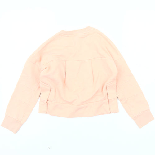Adidas Girls Pink Pullover Sweatshirt 2-3 Years Logo Crew Neck