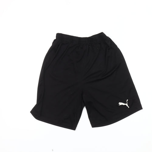 Puma Boys Black Athletic Shorts - Size S, Lightweight for Summer