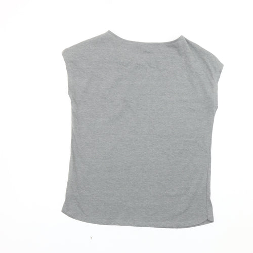 Warehouse Women's Grey T-Shirt UK 12 - Casual Sleeveless Top