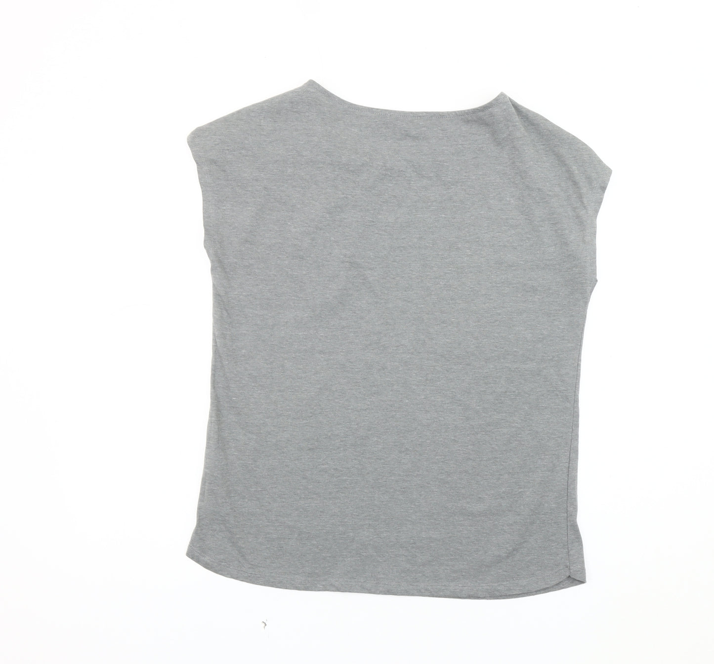 Warehouse Women's Grey T-Shirt UK 12 - Casual Sleeveless Top