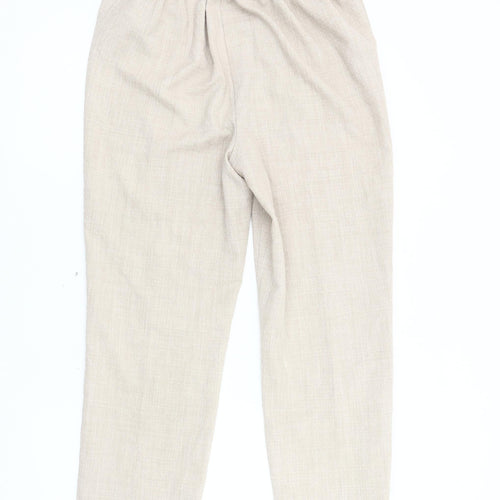 Honor Millburn Women’s Beige Trousers, Size 12, Elastic Waist
