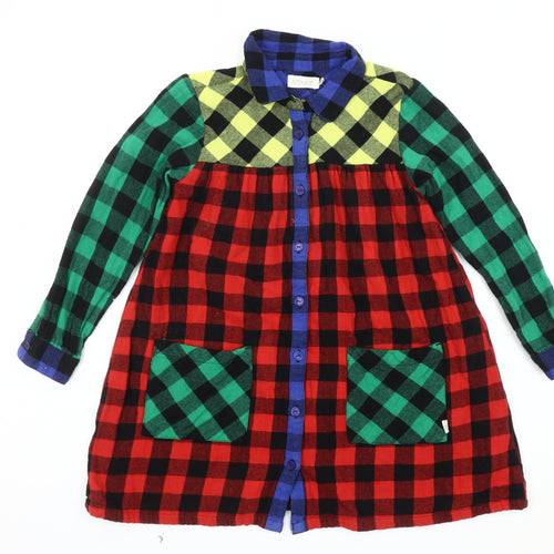 Little Bird Girls Multicoloured Plaid Shirt Dress 5-6 Years