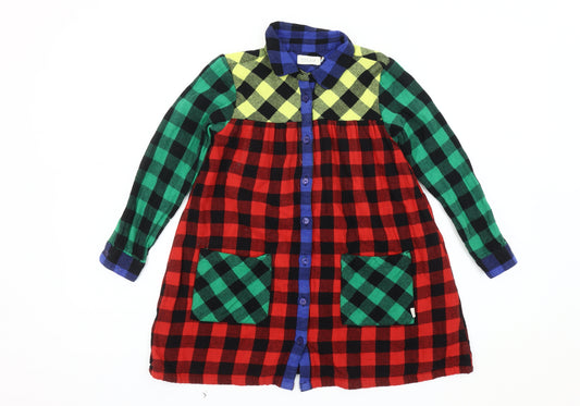 Little Bird Girls Multicoloured Plaid Shirt Dress 5-6 Years