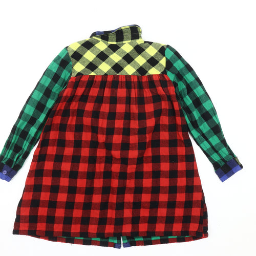 Little Bird Girls Multicoloured Plaid Shirt Dress 5-6 Years