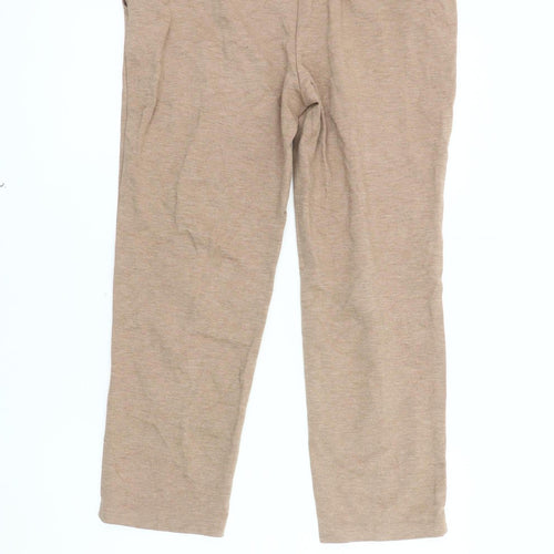 Marks and Spencer Beige Elastic Waist Trousers Women Size 10