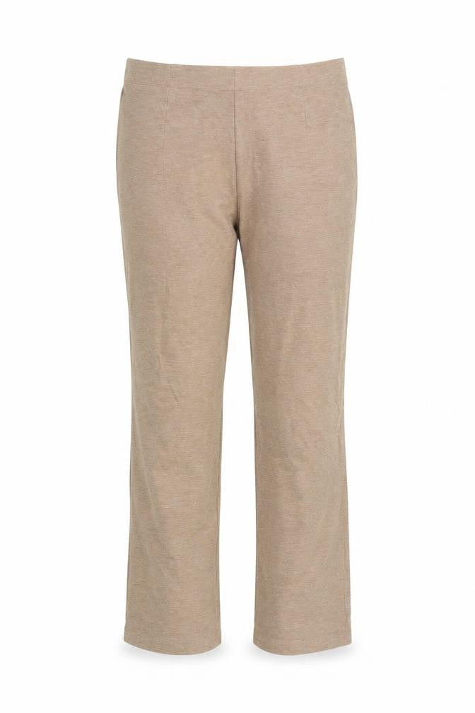 Marks and Spencer Beige Elastic Waist Trousers Women Size 10