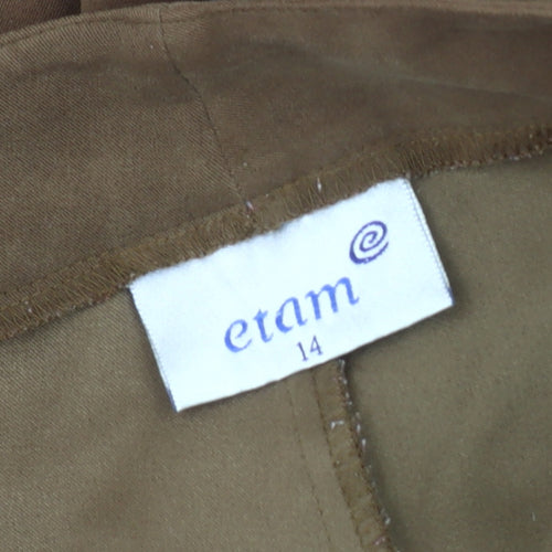 Etam Women’s Brown Straight Leg Trousers Size 14