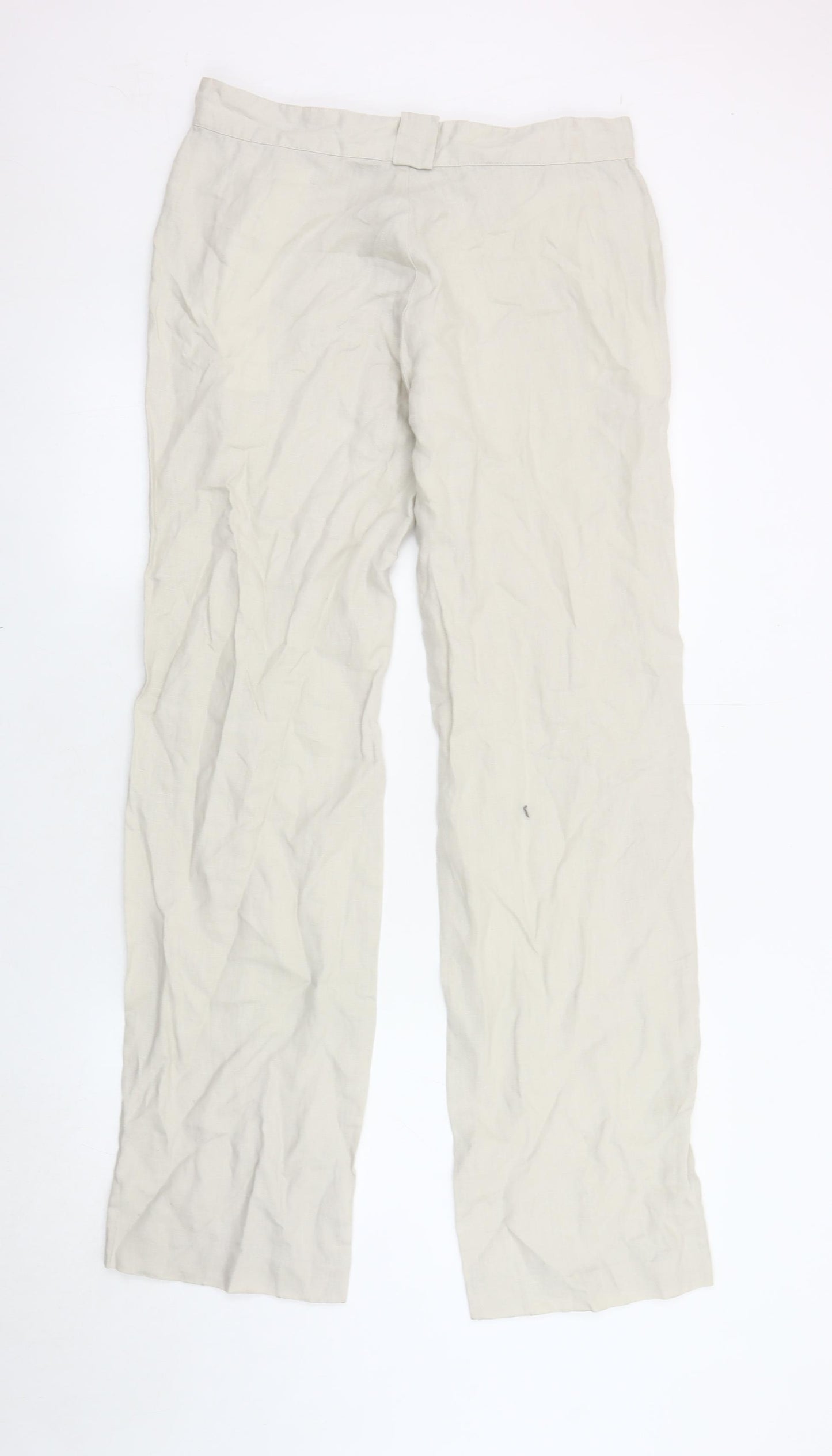 Fransa Women's Beige Straight Trousers L