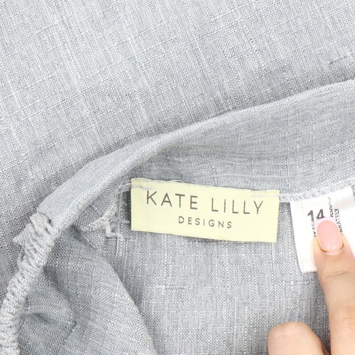 Kate Lilly Designs Grey Women’s Linen Trousers