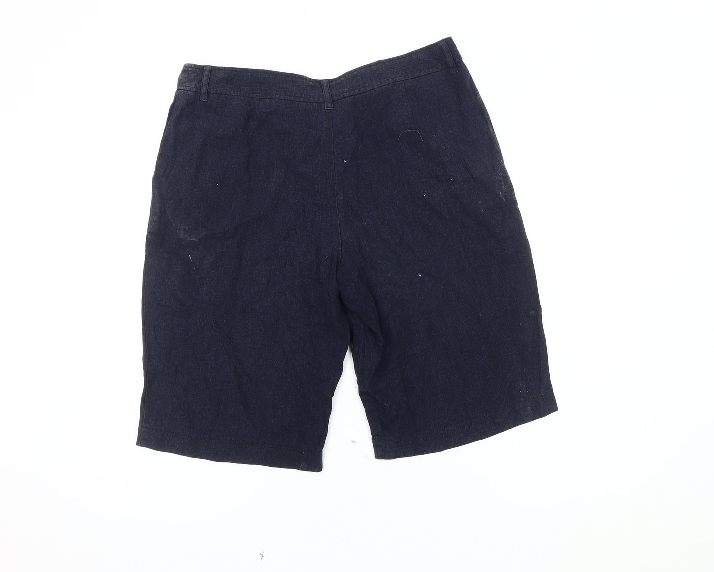 Marks and Spencer Women's Blue Chino Shorts Size 14