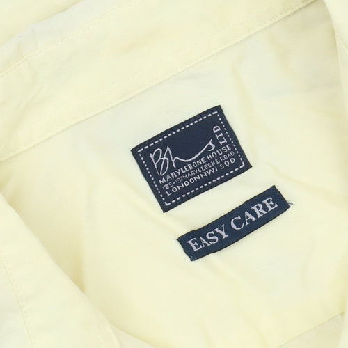BH Ltd Unisex Yellow Button-Up Shirt, Medium
