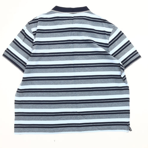 Maine Men’s 2XL Blue Striped Polo Shirt