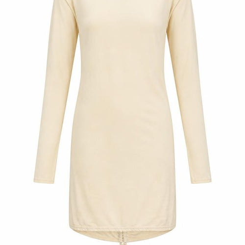 Missguided Women's Beige Long Sleeve Bodycon Dress Size 8