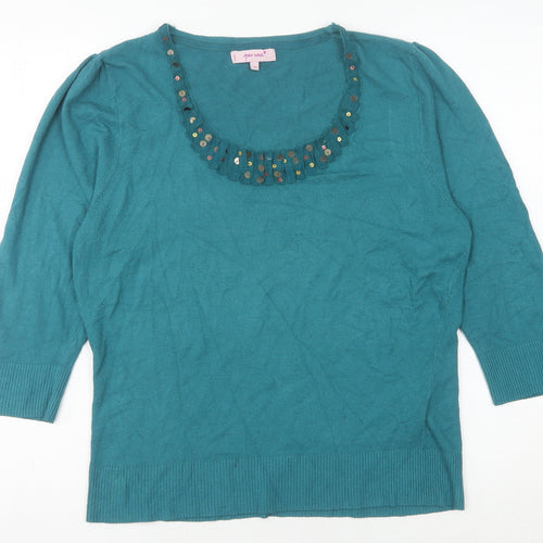 Marks and Spencer Women's Green Pullover Jumper Size 18