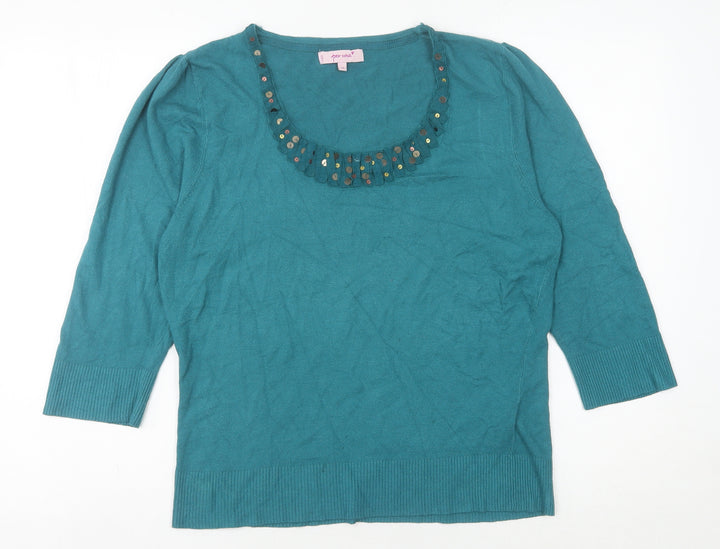 Marks and Spencer Women's Green Pullover Jumper Size 18