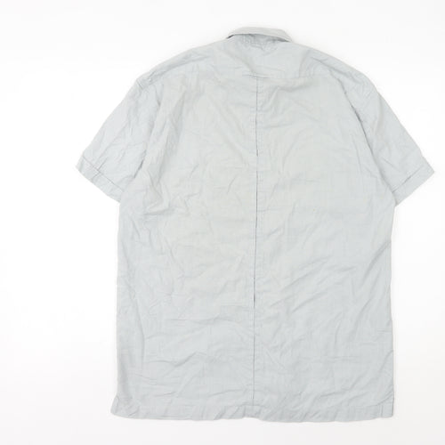 Ben Sherman Men's Grey Button-Up Shirt, Medium, Short Sleeve