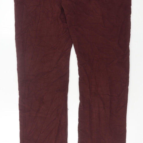 John Lewis Men's Red Cotton Trousers Size 36
