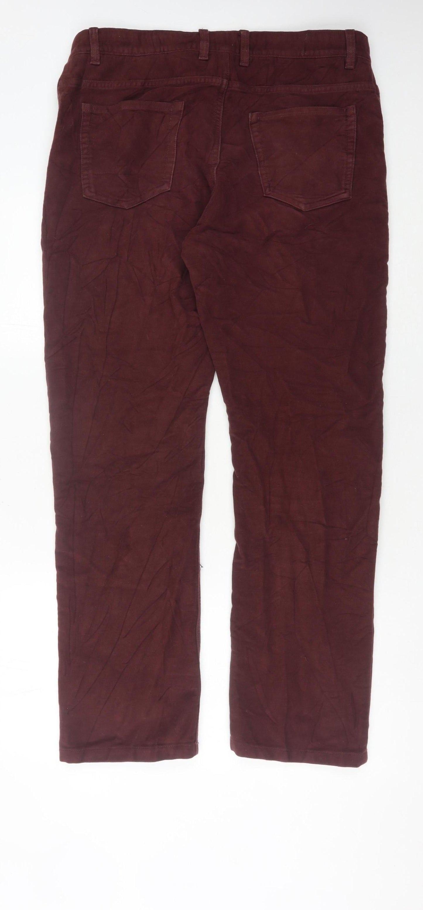 John Lewis Men's Red Cotton Trousers Size 36