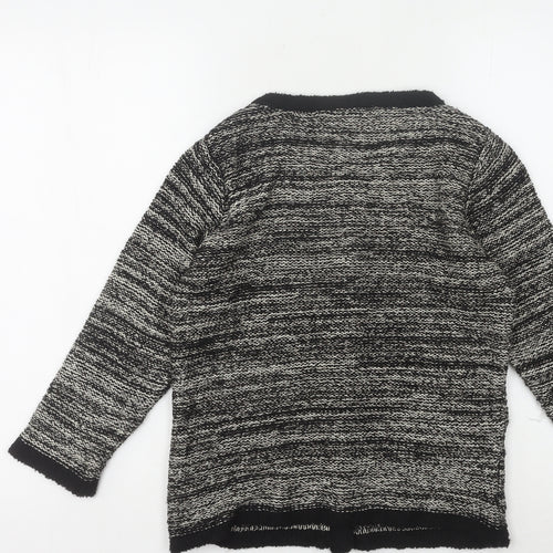 Wallis Women's Black Cardigan, Small Petite, Button Accent