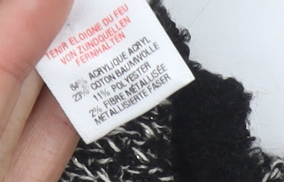 Wallis Women's Black Cardigan, Small Petite, Button Accent