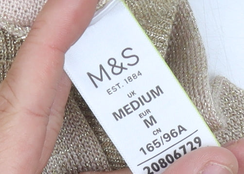 Marks and Spencer Women's Beige V-Neck Cardigan Medium