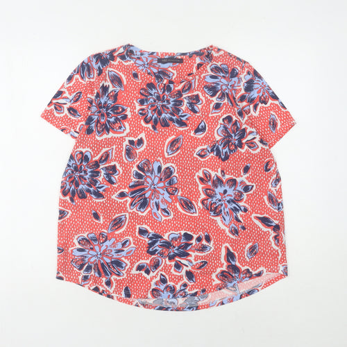 Marks and Spencer Women's Floral T-Shirt, Red, Size 14