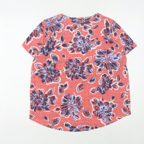 Marks and Spencer Women's Floral T-Shirt, Red, Size 14