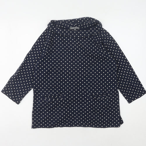 Laura Ashley Women’s Blue Polka Dot Sweatshirt Size 10