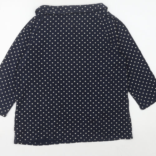Laura Ashley Women’s Blue Polka Dot Sweatshirt Size 10