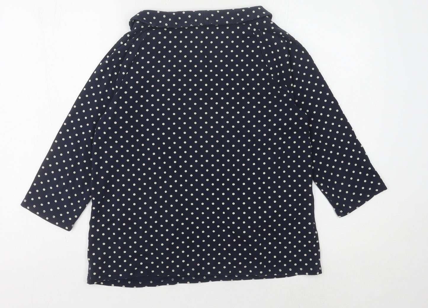 Laura Ashley Women’s Blue Polka Dot Sweatshirt Size 10