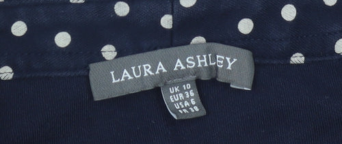 Laura Ashley Women’s Blue Polka Dot Sweatshirt Size 10