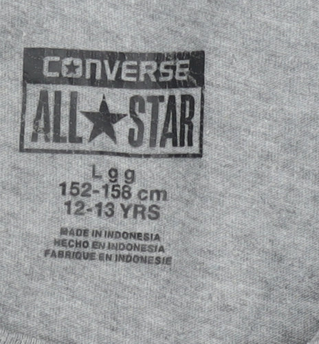 Converse Boys Grey Logo T-Shirt 12-13 Years Casual Short Sleeve