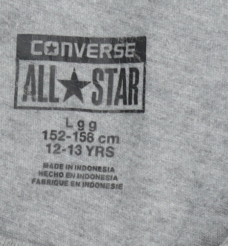 Converse Boys Grey Logo T-Shirt 12-13 Years Casual Short Sleeve