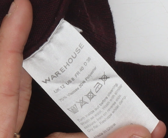 Warehouse Women's Brown Pullover Jumper Size 12