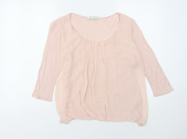 Monari Women's Pink 3/4 Sleeve Blouse Size 12