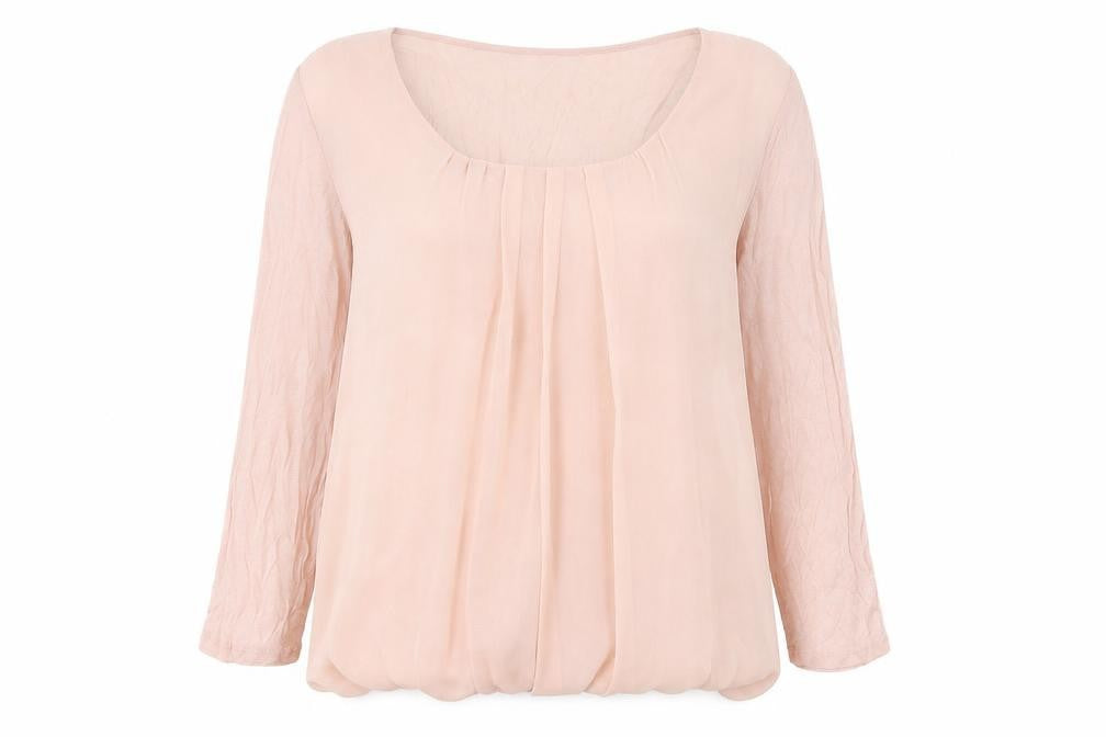 Front view of Monari Women's Pink 3/4 Sleeve Blouse, size 12