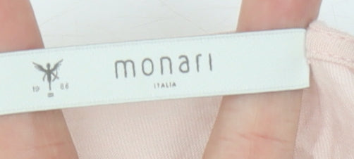 Monari Women's Pink 3/4 Sleeve Blouse Size 12