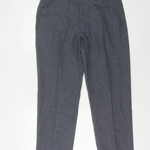 Marks and Spencer Men's Grey Regular Fit Trousers