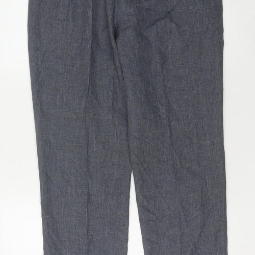 Marks and Spencer Men's Grey Regular Fit Trousers