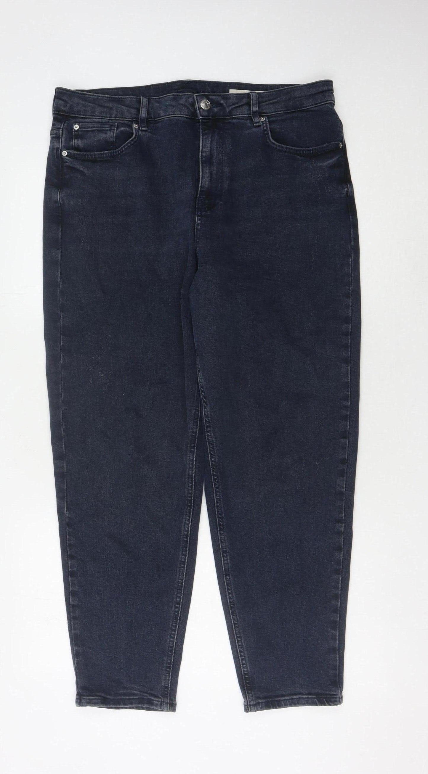 Marks and Spencer Women's Blue Mom Jeans Size 16
