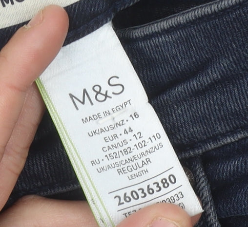 Marks and Spencer Women's Blue Mom Jeans Size 16